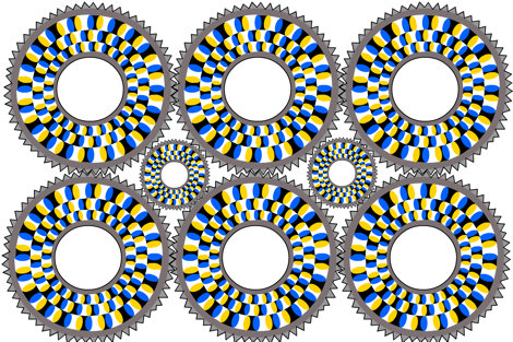 funny optical illusions. gears optical illusion